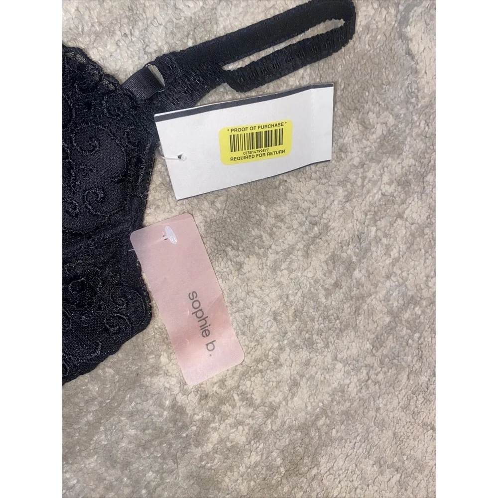 Sophie‎ B. Push-up Demi Black Bra, 34B New